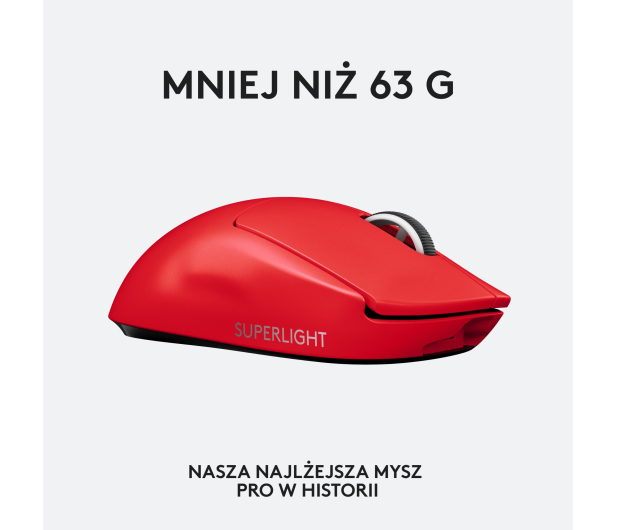 LOGITECH G Pro X Superlight 910-006784 czerwona - 1080188 - zdjęcie 8